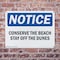 Signmission Conserve The Beach Stay Off The Dunes, 14 in W x Rectangle, Plastic OS-2PACK-NS-P-1014-L-10791 - alternate 5